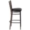 Emma and Oliver Clear Coated Ladder Back Metal Restaurant Dining Barstool
